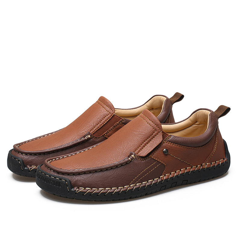 Men Casual Hand Stitched Soft Leather Loafers