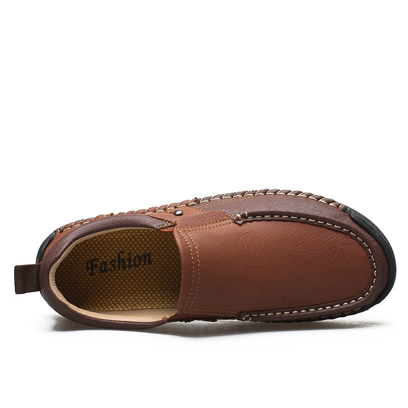 Men Casual Hand Stitched Soft Leather Loafers