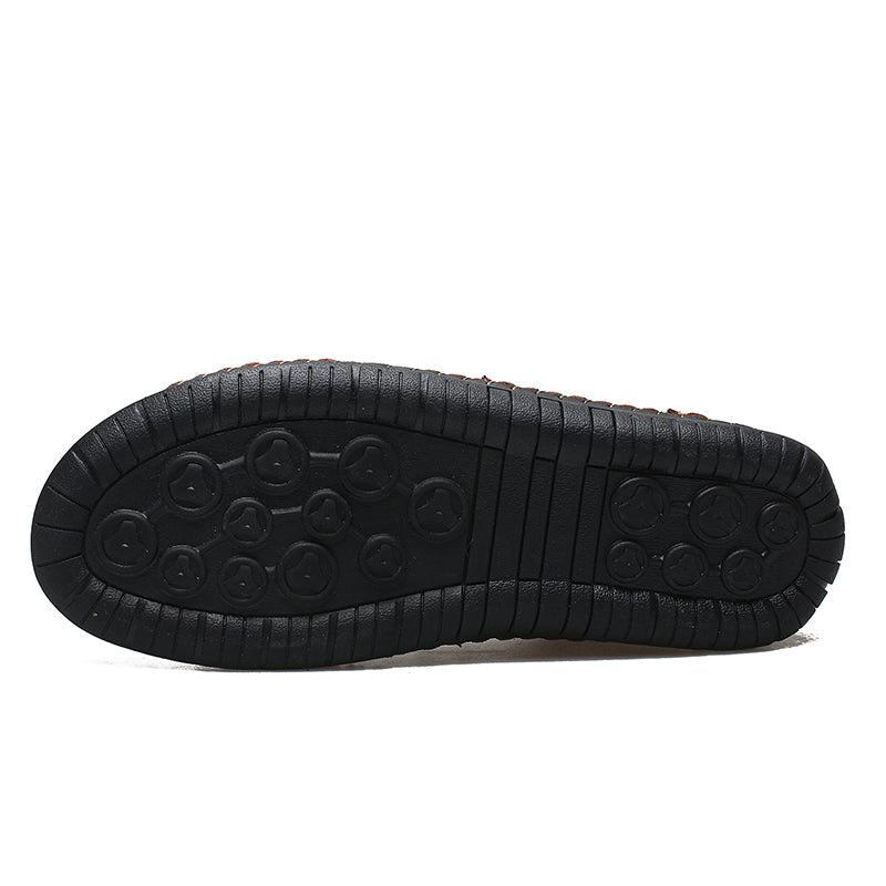 Men Casual Hand Stitched Soft Leather Loafers