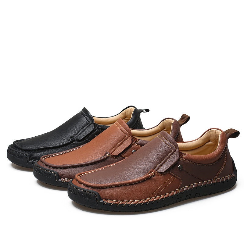 Men Casual Hand Stitched Soft Leather Loafers