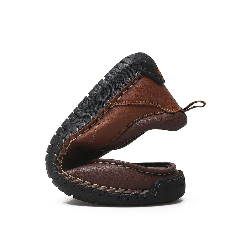 Men Casual Hand Stitched Soft Leather Loafers