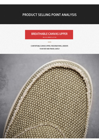 Men's Canvas Slip On Backless Mule Casual Loafers