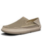 Men's Perforated Slip On Breathable Leather Loafers