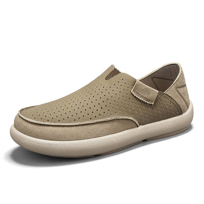 Mens Perforated Slip On Casual Loafers