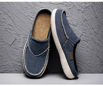 Men's Canvas Slip On Backless Mule Casual Loafers