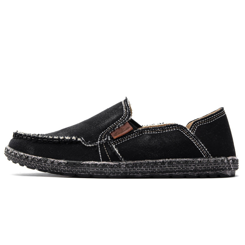 Vilocy Men's Canvas Slip On Casual Moc Toe Loafers | Canvas Casual