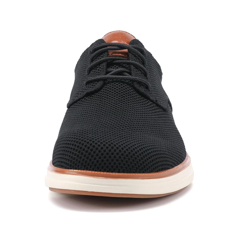 Men's Wide Breathable Knit Lace Up Oxford Casual Shoes