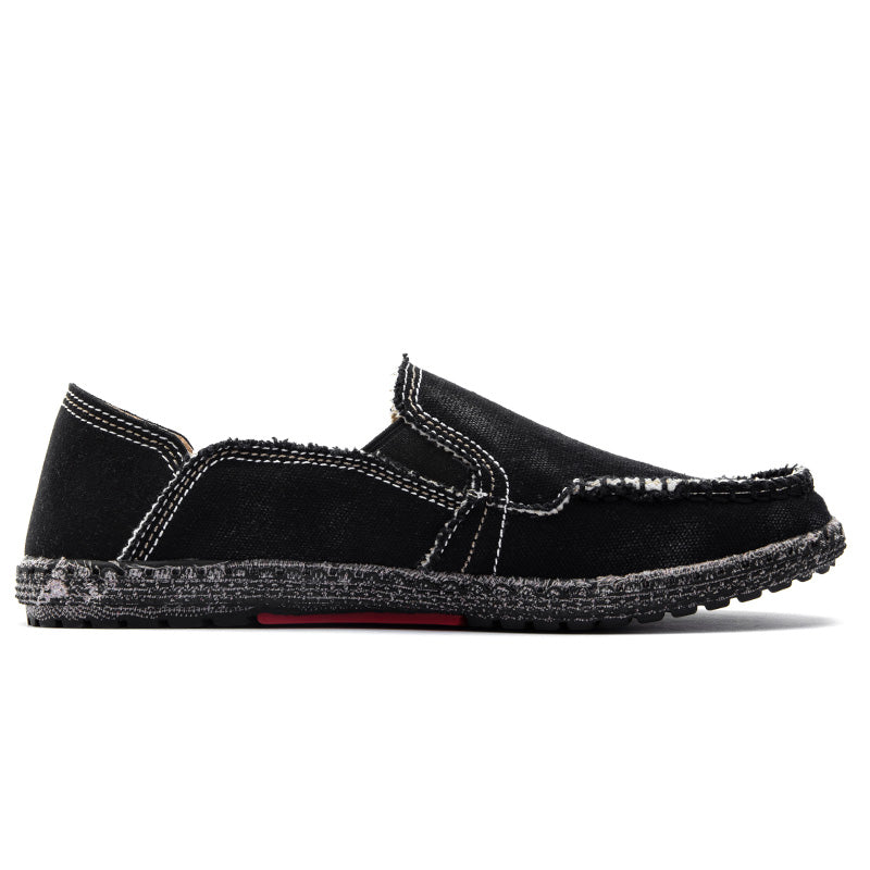Men's Canvas Slip On Casual Moc Toe Loafers