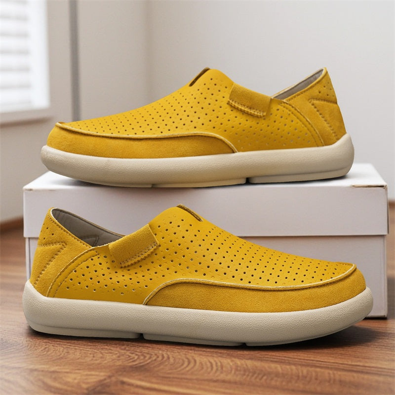 Mens Perforated Slip On Casual Loafers