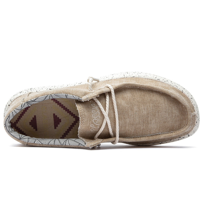 Men's Lace Up Canvas Casual Lightweight Boat Loafers