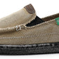 Men's Slip on Deck Shoes Canvas Loafer Vintage Flat Boat Shoes