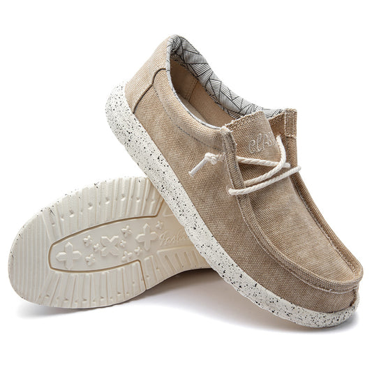 Men's Lace Up Canvas Casual Lightweight Boat Loafers