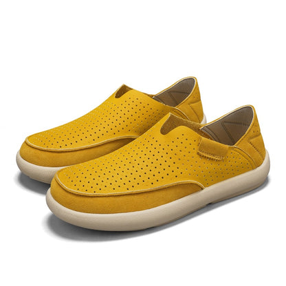 Mens Perforated Slip On Casual Loafers
