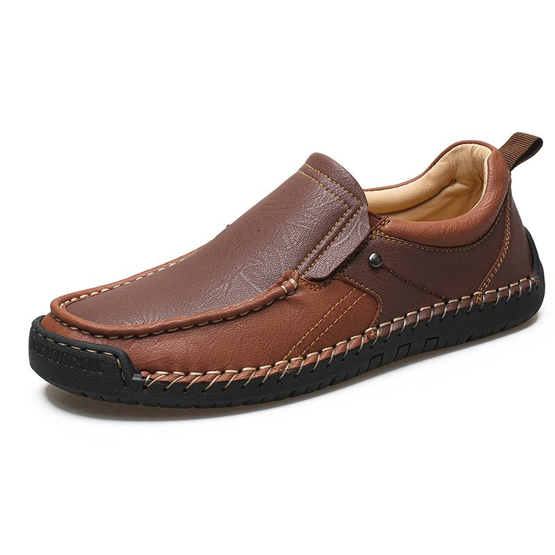 Men Casual Hand Stitched Soft Leather Loafers