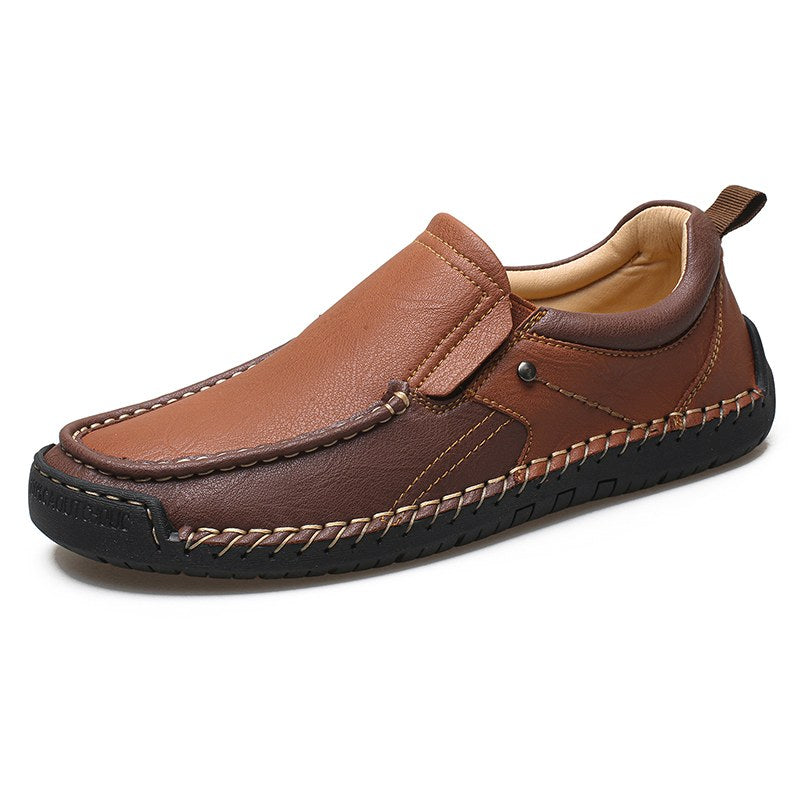 Men Casual Hand Stitched Soft Leather Loafers