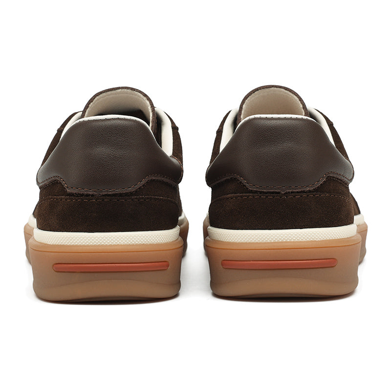Mens Suede Leather Low‑Top Casual Trainer Sneakers