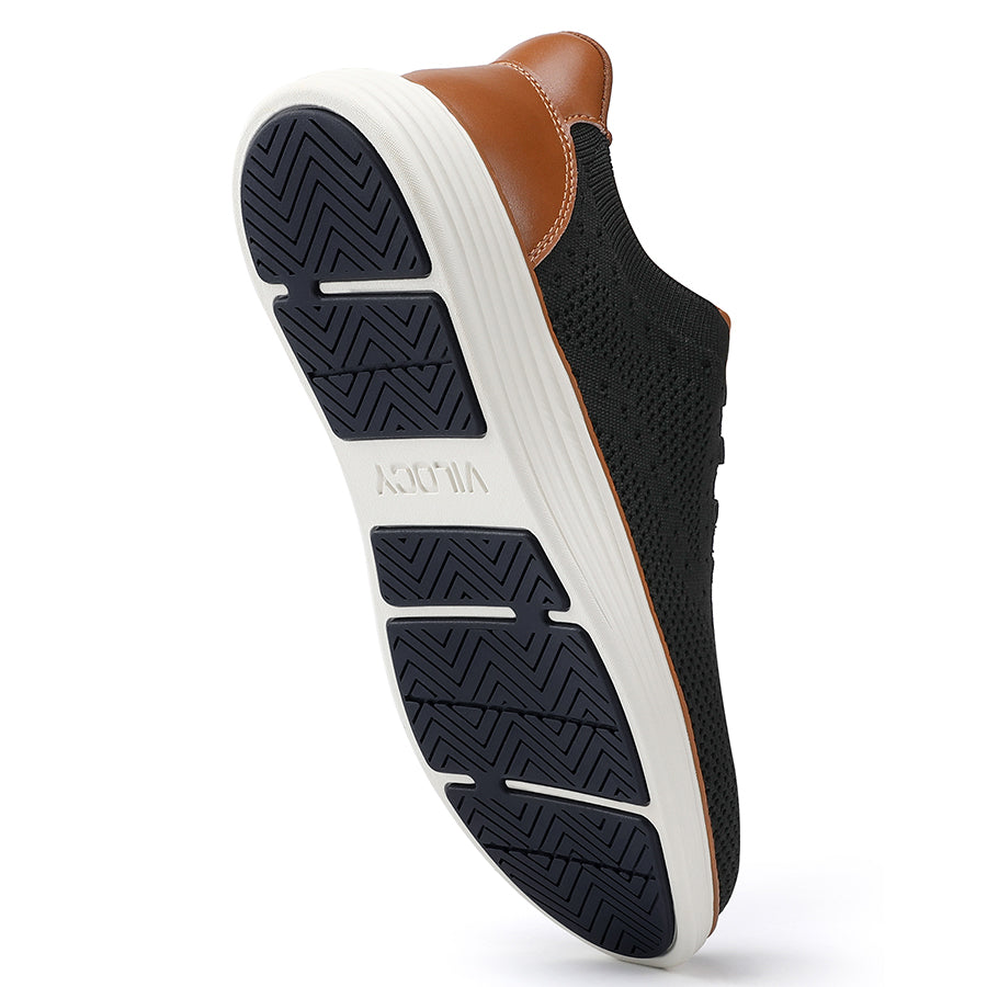 VILOCY Men's Hands Free Slip on Casual Sneakers Cushioned Walker Dress Shoe Lightweight breathable Tennis Athletic Fashion Comfortable Business Oxfords