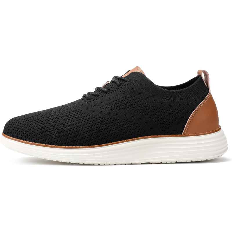 Men's Breathable Knit Lace Up Business Casual Oxford Shoes