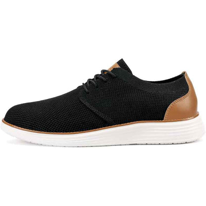 VILOCY Men's Lace Up Dress Sneakers Business Oxfords Casual Walking Shoes In Black