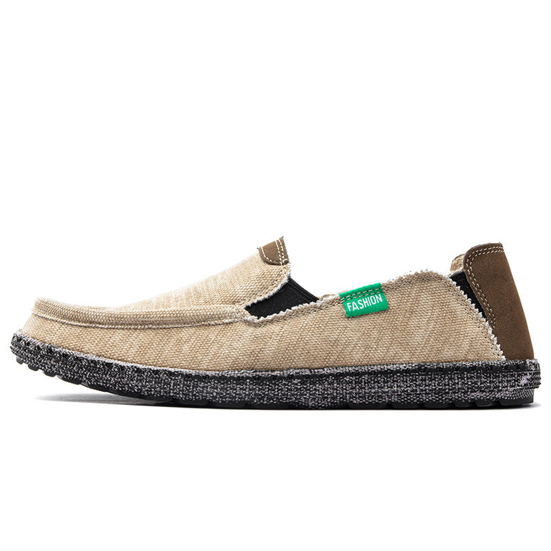 Men's Linen Canvas Slip On Vintage Casual Loafers