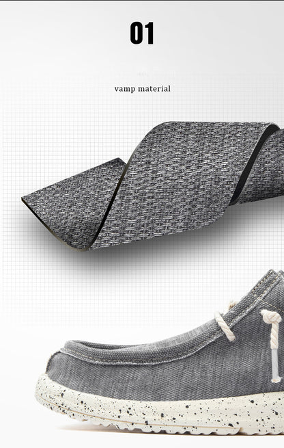 Men's Lace Up Canvas Casual Lightweight Boat Loafers