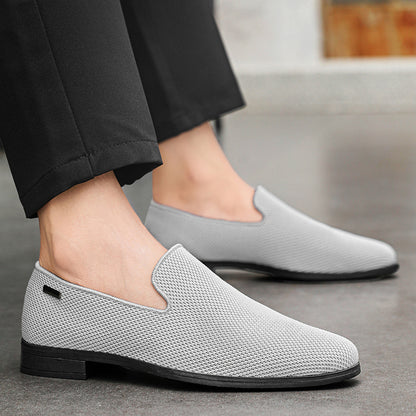 VILOCY Men's Breathable Knit Mesh Slip On Casual Loafers Shoes