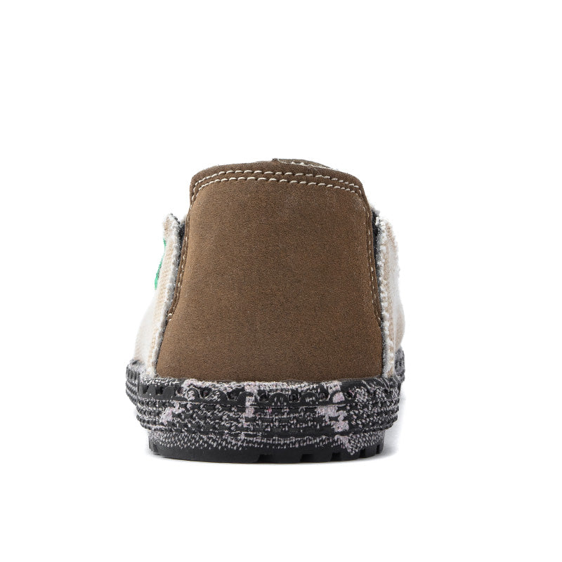 Men's Linen Canvas Slip On Vintage Casual Loafers