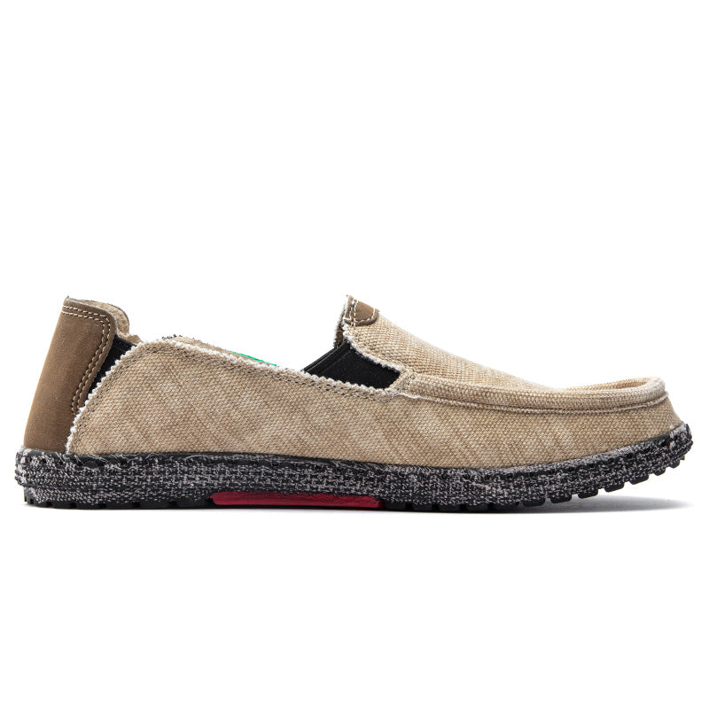 Men's Linen Canvas Slip On Vintage Casual Loafers