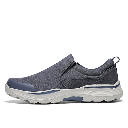 Vilocy Men's Canvas Slip On Platform Walking Shoes In Blue