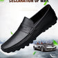 Men's Genuine Leather Shoes Casual Heightening Slip On Loafers Breathable Lightweight Flats Driving Shoes Fashion Slipper