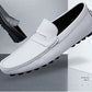 Men's Genuine Leather Shoes Casual Heightening Slip On Loafers Breathable Lightweight Flats Driving Shoes Fashion Slipper