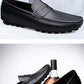 Men's Genuine Leather Shoes Casual Heightening Slip On Loafers Breathable Lightweight Flats Driving Shoes Fashion Slipper