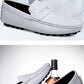 Men's Genuine Leather Shoes Casual Heightening Slip On Loafers Breathable Lightweight Flats Driving Shoes Fashion Slipper