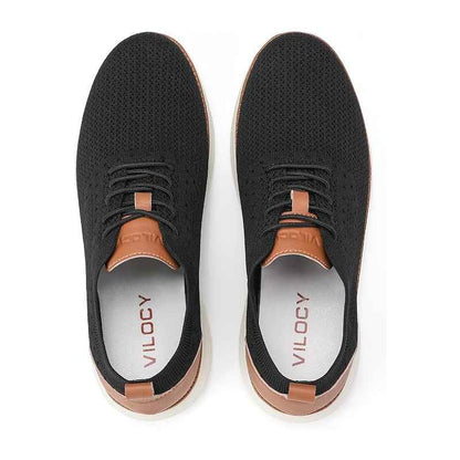 Men's Breathable Knit Lace Up Business Casual Oxford Shoes
