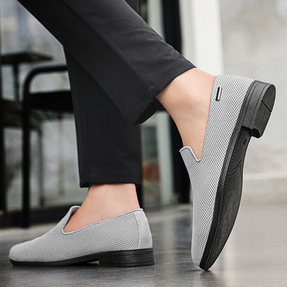 VILOCY Men's Breathable Knit Mesh Slip On Casual Loafers Shoes