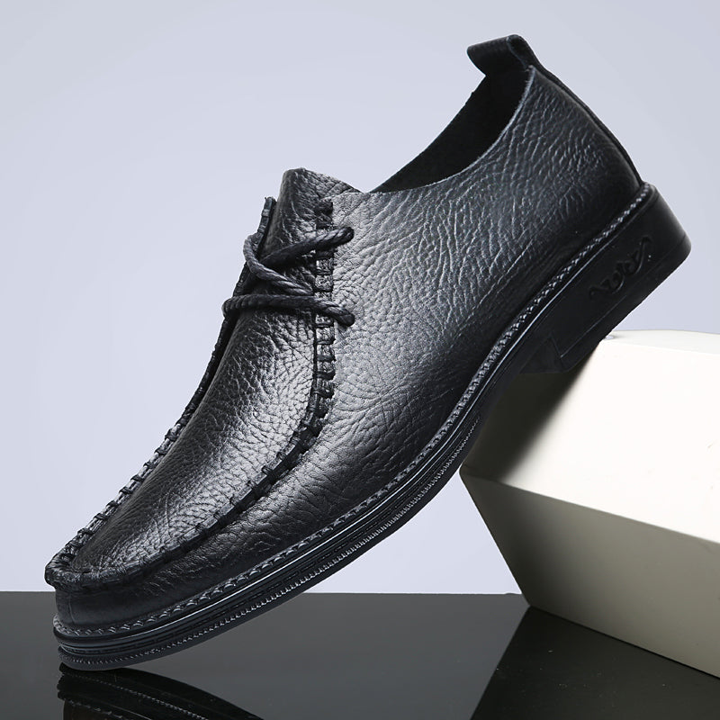 Men Hand Stitched Leather Business Casual Dress Shoes