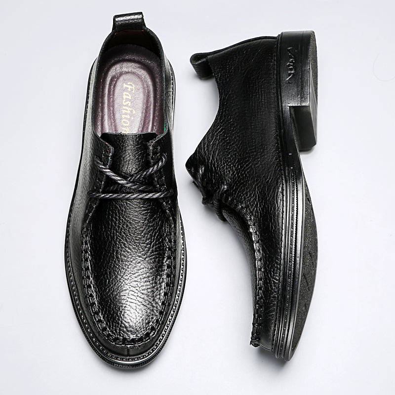 Men Hand Stitched Leather Business Casual Dress Shoes