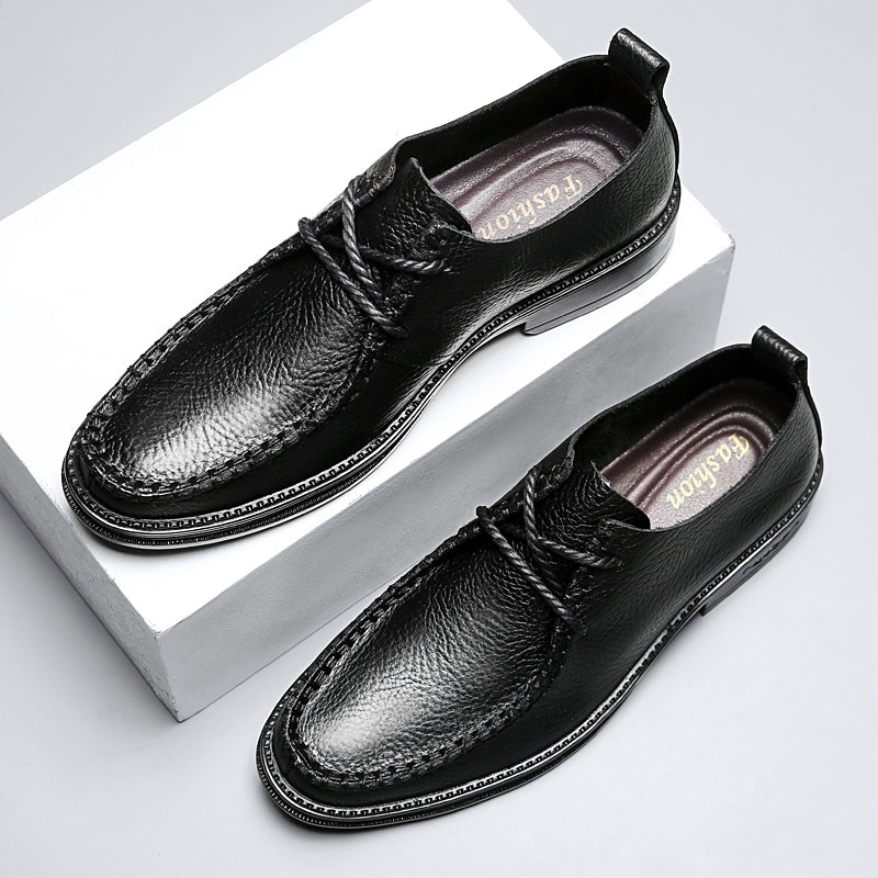 Men Hand Stitched Leather Business Casual Dress Shoes