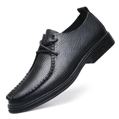 Men Hand Stitched Leather Business Casual Dress Shoes