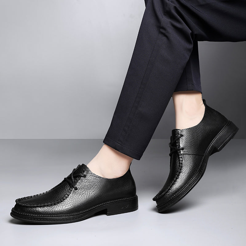 Men Hand Stitched Leather Business Casual Dress Shoes