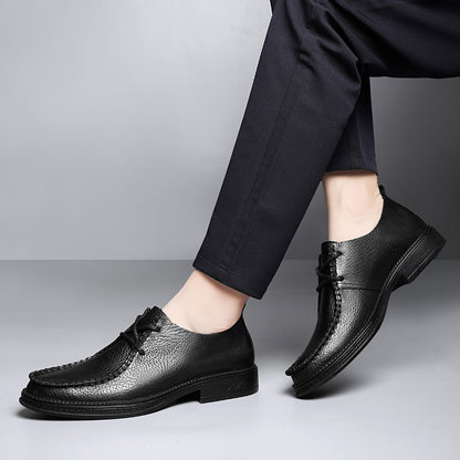 Men Hand Stitched Leather Business Casual Dress Shoes