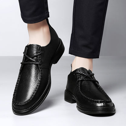 Men Hand Stitched Leather Business Casual Dress Shoes
