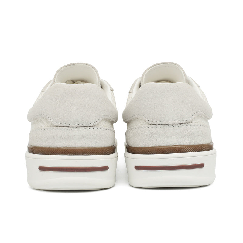 Mens Breathable Linen & Nubuck Suede Low Top Casual Sneakers