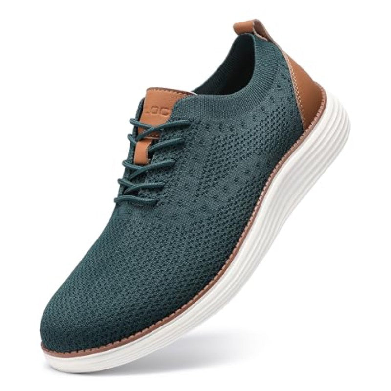 Men's Breathable Knit Lace Up Business Casual Oxford Shoes