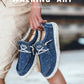 Men's Lace Up Casual Cloth Shoes Rounded Toe Design Loafers Comfortable Lightweight