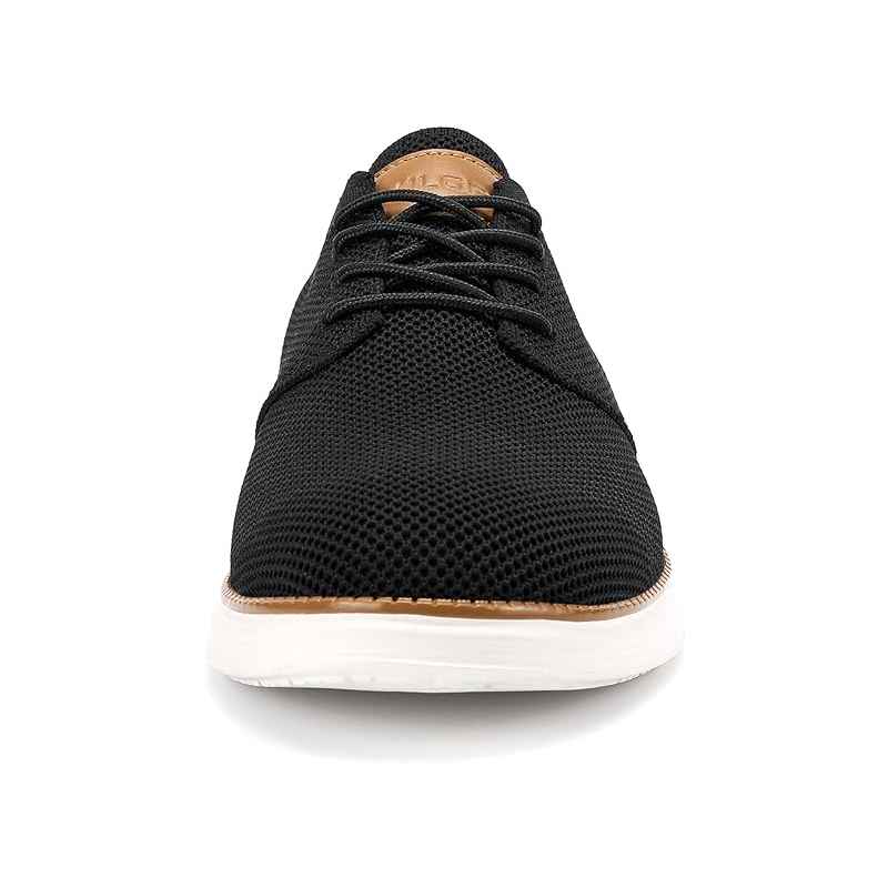 VILOCY Men's Lace Up elastic collar Fashion Dress Sneakers Business Oxfords Comfortable Breathable Lightweight Casual Walking Shoes
