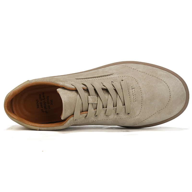 Mens Suede Leather Low Top Casual Sneakers