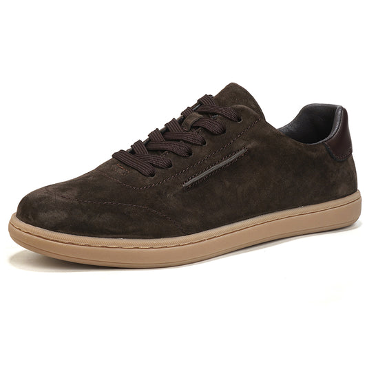 Mens Suede Leather Low Top Casual Sneakers