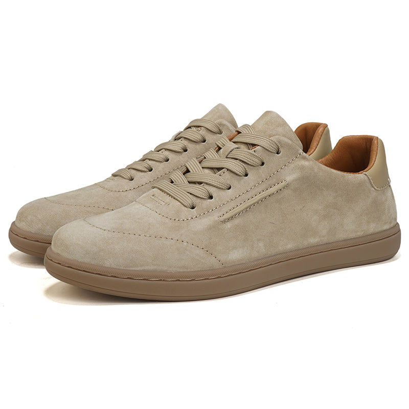 Mens Suede Leather Low Top Casual Sneakers
