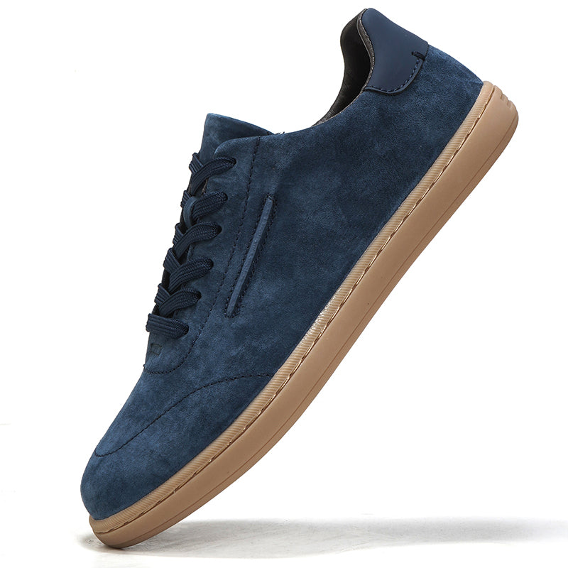Mens Suede Leather Low Top Casual Sneakers
